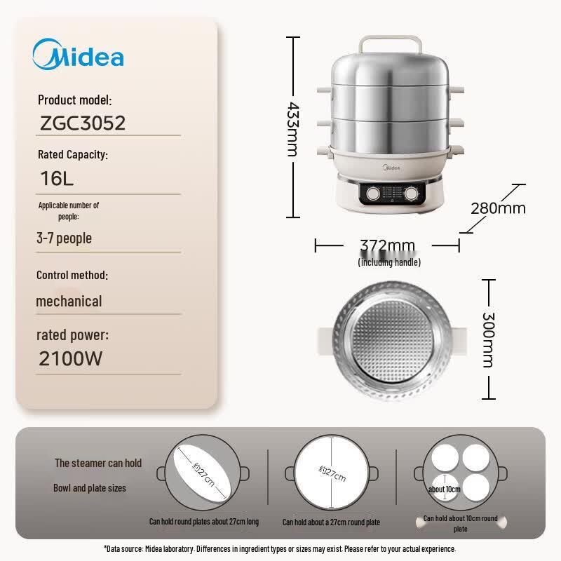 Midea Multi-functional Electric Steamer & Hot Pot