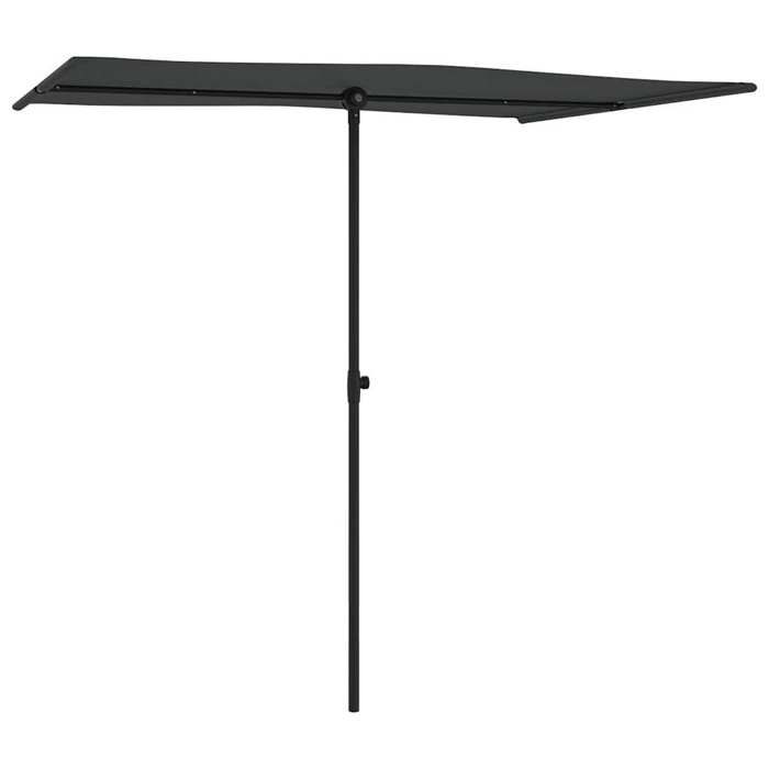 VidaXL Garden Parasol with Aluminum Pole, Patio Sunshade, Sun Shelter, Outdoor Terrace Parasol, 2x1.5 M 47338