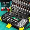 53-Piece Auto Repair Tool Set: Complete Socket, Wrench & Ratchet Kit