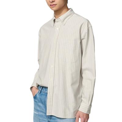 Striped Long Soft Shirt Men Shirts 488798-32