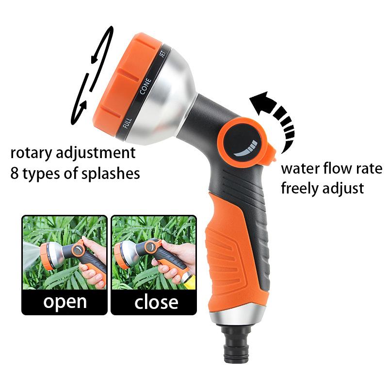 Heavy Duty Multi-Mode Spray Gun, Adjustable Garden Hose Nozzle, Ergonomic Grip, Suitable For Car Cleaning And Garden Watering