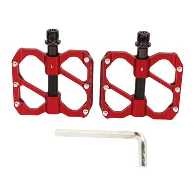 2PCS Road Bike Pedals Aluminum Alloy Anti Slip Lightweight Flat Platform Pedals for Mountain Bike