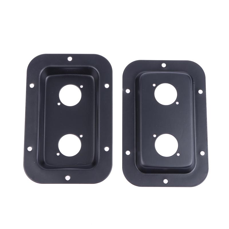 1/3Pcs Black Steel Recessed Speaker Jack Plate Xlr Connector For Dish Board Stage Loudspeaker Diy Accessories