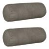 Cushion Cover 2 Pcs HEERLEN Light Grey Ø 15 X 40 Cm Velvet