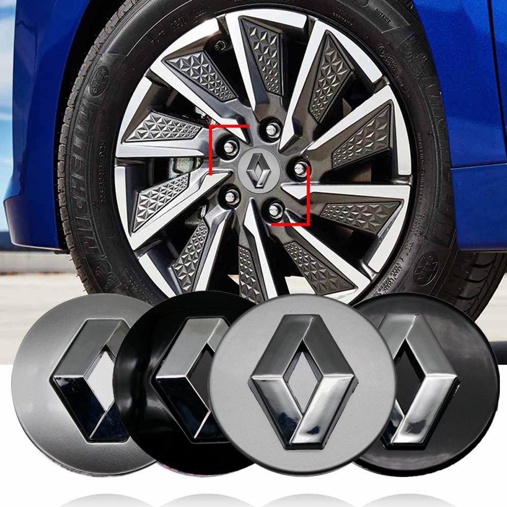 4Pcs 57/60mm Car Wheel Hub Center Caps Rim Cover Badge For Renault RS Koleos Captur Kadjar Megane 2 3 Clio 4 Scenic Accessories XX7