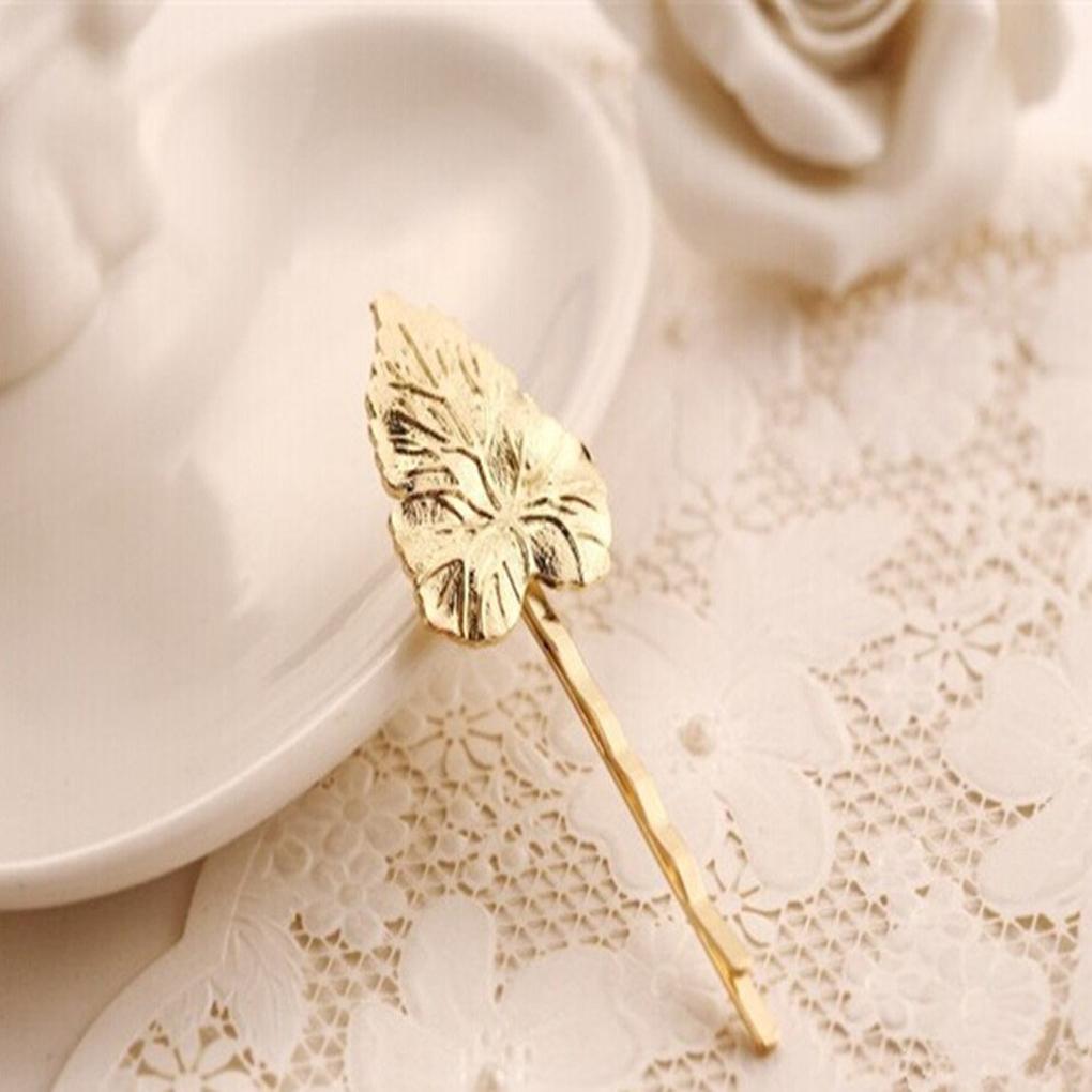 Hair Clip Retro Olive Branch Hairpin Bride Headdress Bangs Pin Non-slip Barrette for Girls Women Type 1