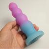 Liquid Silicone Butt Plug,Anal Beads Trainer Dildo,Anus Dilator Adult Sex Toys with Strong Suction Cup,G-spot Prostate Massager