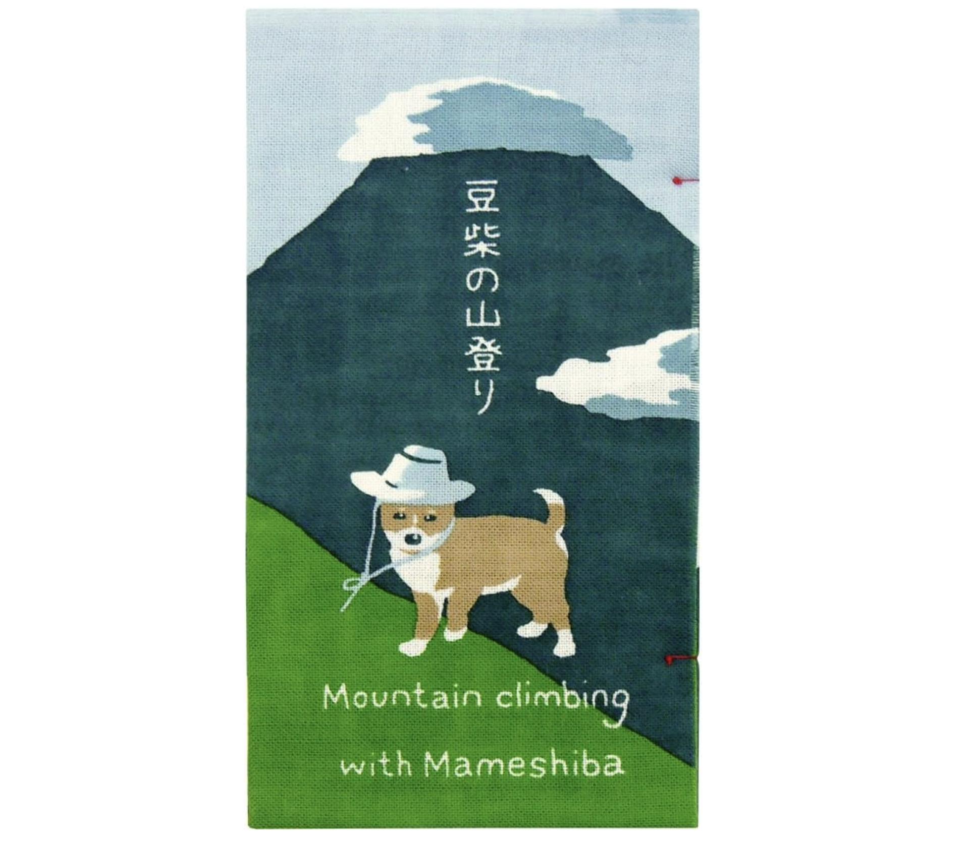 

HAMAMONYO Picture Tenugui Book Tapestry Shiba-Inu Climbing Tour M зелений