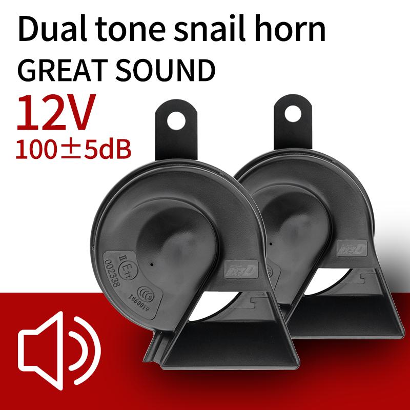 SERIA D 72W Samochodowy motocyklowy klakson ślimakowy 12V 500Hz 400Hz Wodoodporny dwutonowy głośny sygnał Super głośny klakson do motocykla samochodu ciężarówki