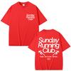 Sunday Running Club Graphic T-Shirts Men Women Sport Trendy Harajuku T Shirt Oversized Cotton Casual T Shirts