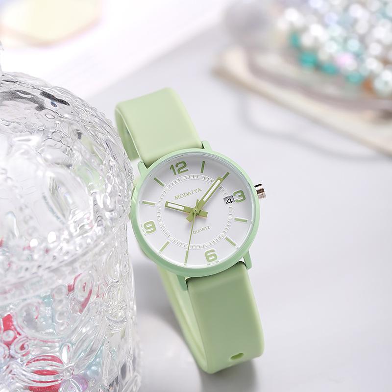 Hochwertige Jelly Leuchtende Uhr Studentin Einfach Und Modisch Silikon Kinder Mittelschule Quarz Uhr