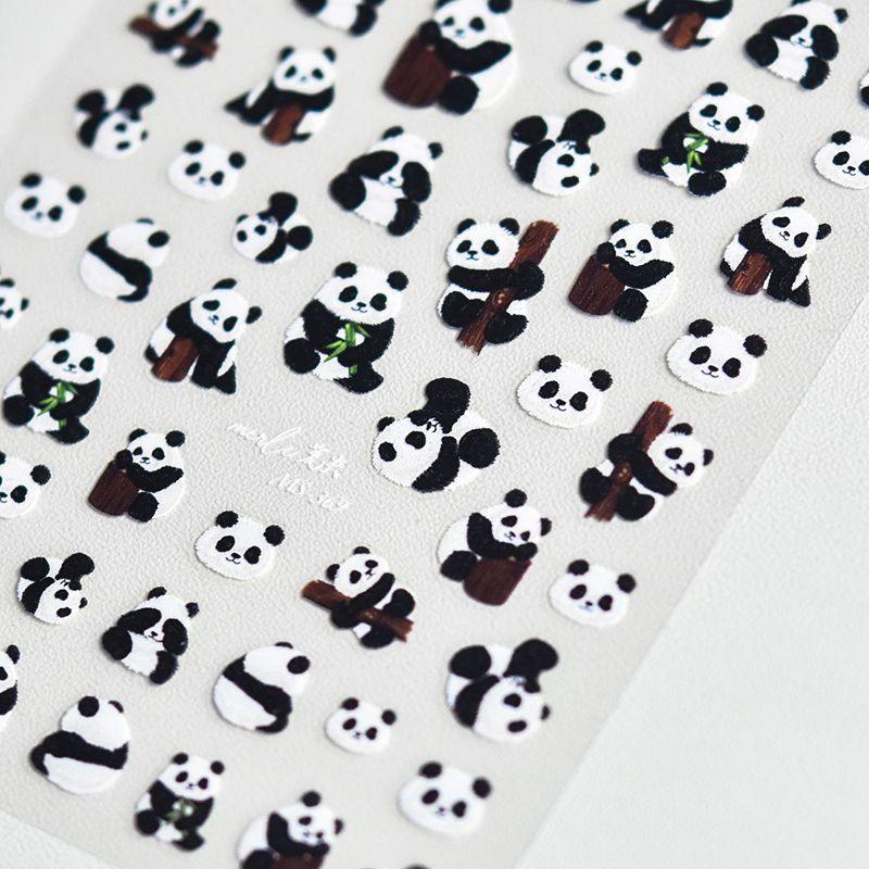 

Cute National Treasure Panda Nail Stickers Tomoni Embossed Adhesive Nail Stickers Cute Pet Cartoon Nail Beauty Ornament Cute Panda 369