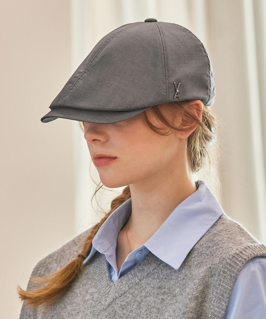 Bajal Va Cubic Stud Hunting Ball Cap Gray