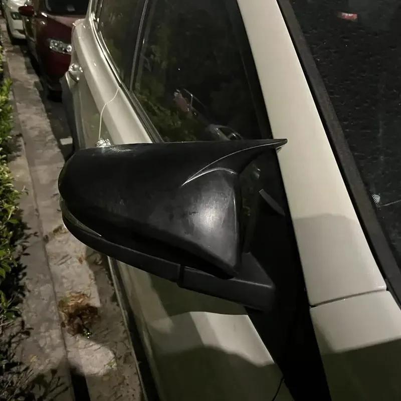 For Toyota Highlander 2014- Car Rearview Side Mirror Cover Wing Cap Car Exterior Door Sticker Case Trim Carbon Fiber Look