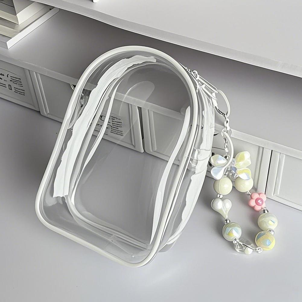 For 17cm Labubu V2 V3 15cm Cotton Doll Outfit Crossbody Pain Bag PVC Storage Bag Dolls Display Bag