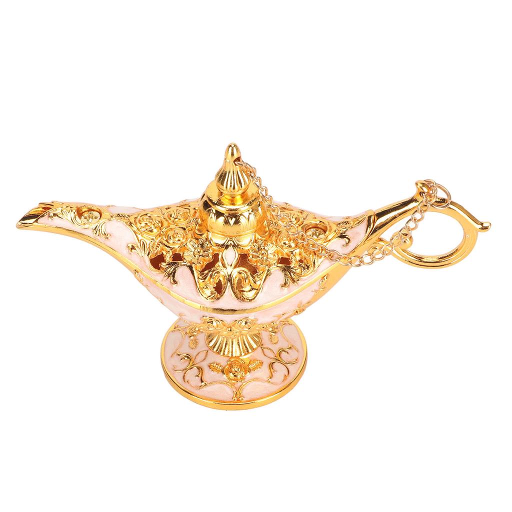Retro Arabian Lamp Zinc Alloy Home Party Tabletop Exquisite Carved Legend Wishing Light Props