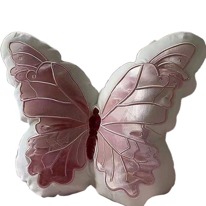 Милая девица розовая бабочка подушка плюшевые мягкие плюшевые животные реалистичные бабочки подушка домашний декор