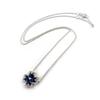 Les Trésors De Lily [N6822] - Silver Necklace 'Clover' Silver-white Sapphire (rhodium-plated) - 15x15 Mm