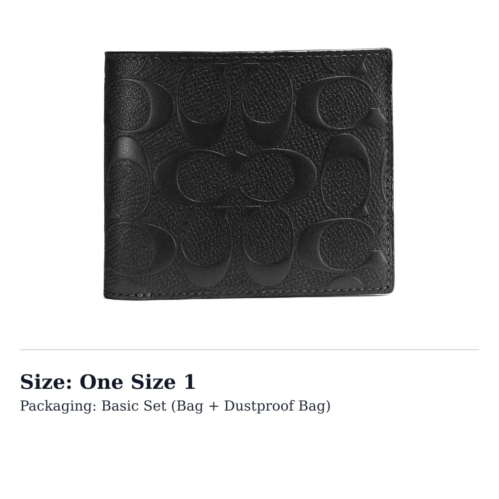 COACH 3 IN 1 Wallet Calfskin