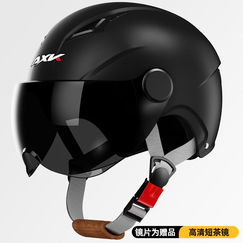 Men s four-season universal battery half helmet women s summer motorcycle riding safety helmet