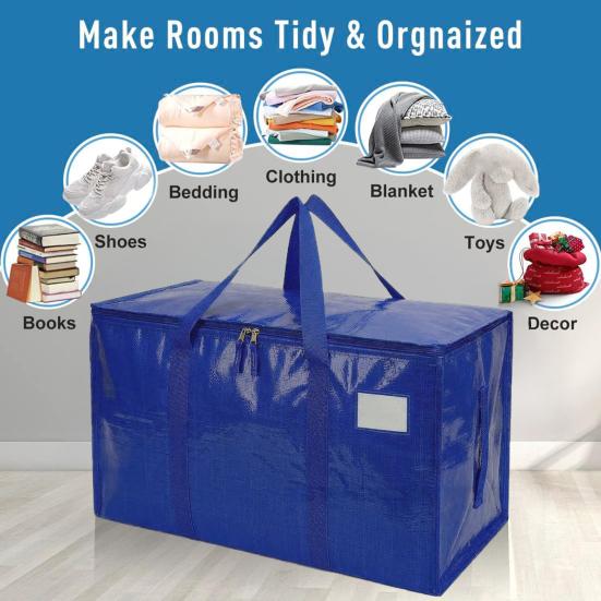 Umzugstaschen mit Tragegriffen Robuste Wasserdichte Aufbewahrungstaschen Große Kapazität Faltbare Aufbewahrungstaschen für Studentenwohnheim Reise Camping