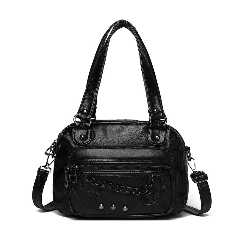 Soft Leather Bag Crossbody Portable Underarm Women's Bag Trendy Handbag New High-end Medium Mother Mobile Phone Bag