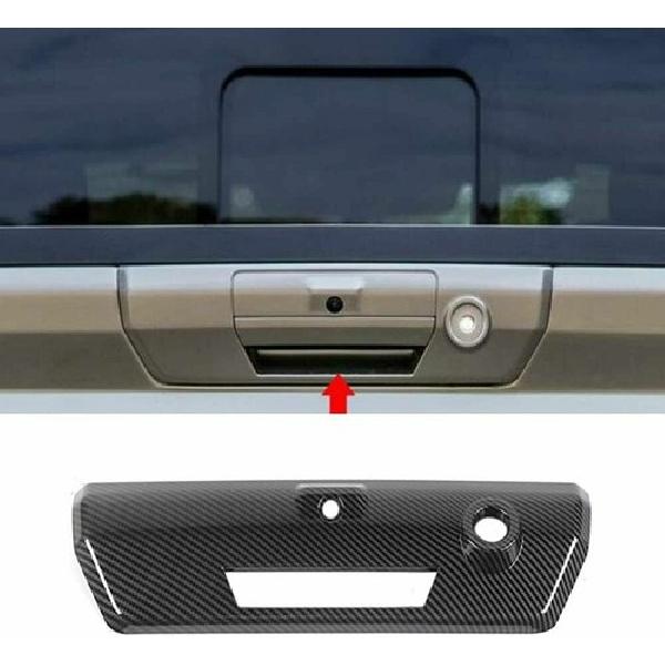 Carbon Fiber ABS Rear Tailgate Door Handle Cover Trim Bezels for Ford F150 +