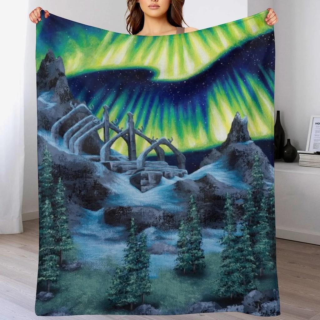 Barrow Lights Throw Blanket Fluffy Cozy Throw Blanket for Home Decor