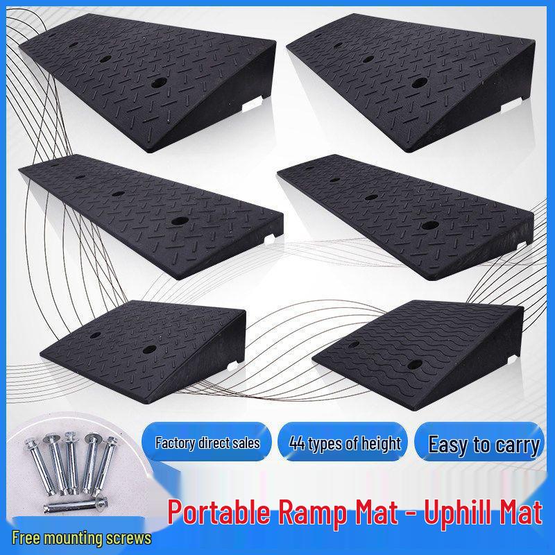 Rubber and Plastic Sloped Threshold Ramp Pad