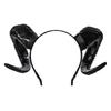 Gothic Halloween Devil Headband Artificial Goat Horn Hair Hoop Black Demon Horn Headwear  Children