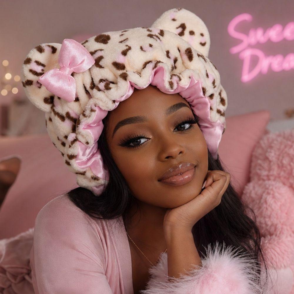 Soft Hair Drying Cap Absorbent Hair Towel Quick Drying Hair Bonnet Night