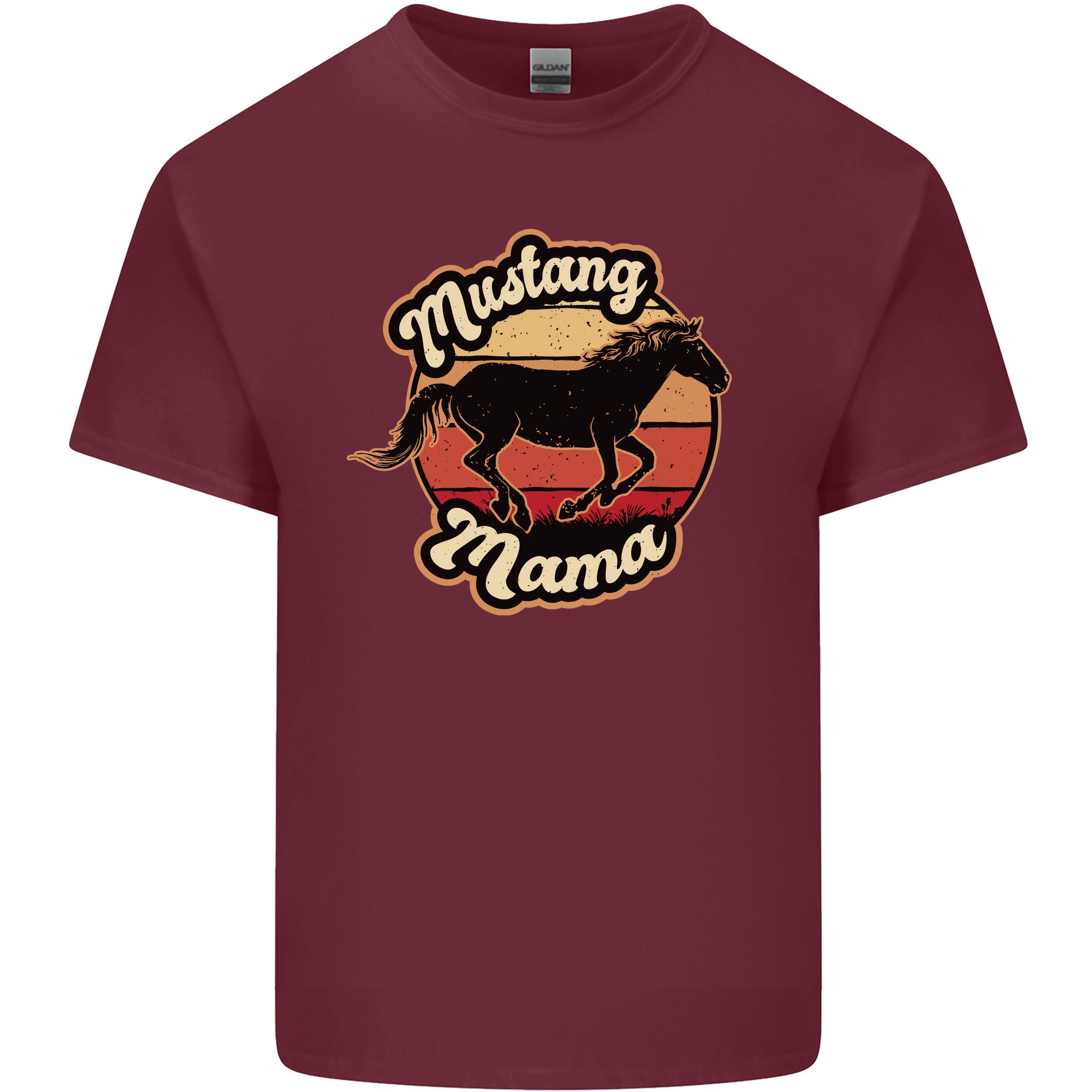 Mustang Mama Equestrian Horse Unisexs Light Cotton TShirt S