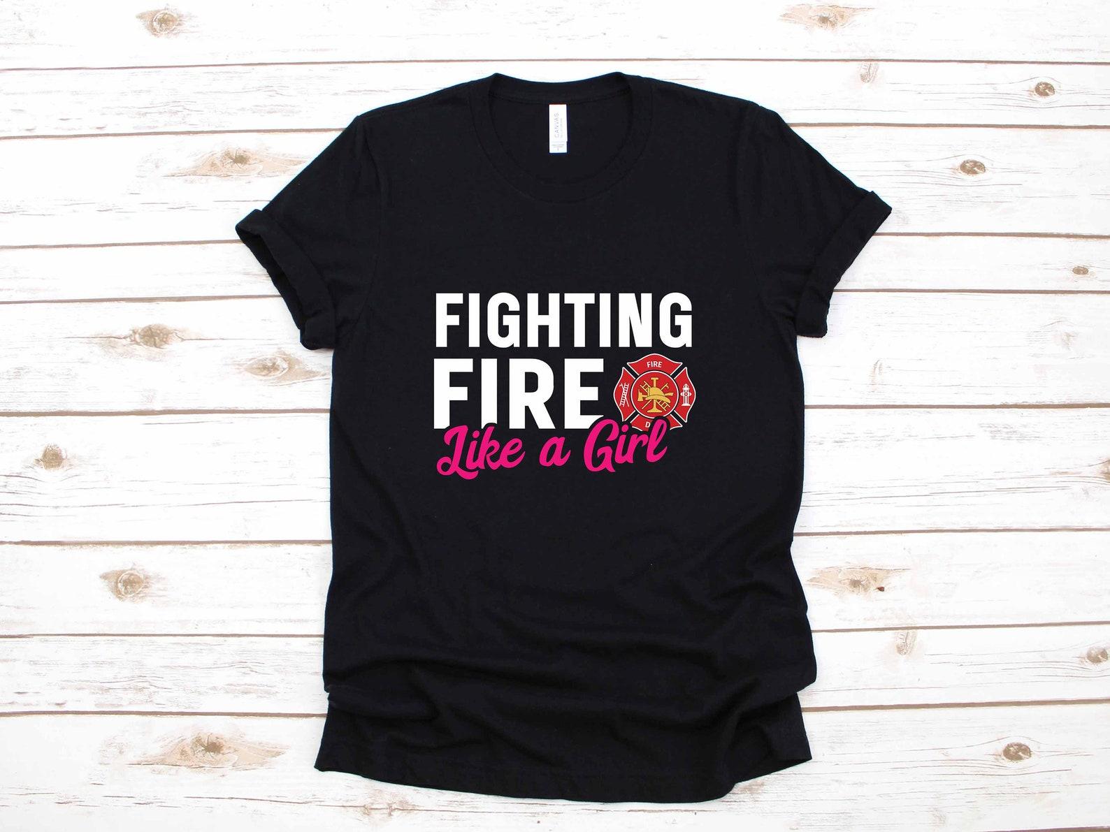 Girl Firefighter Woman Female Gift | T-Shirt |T-shirt | T-shirt | T-shirt | Tank Top L