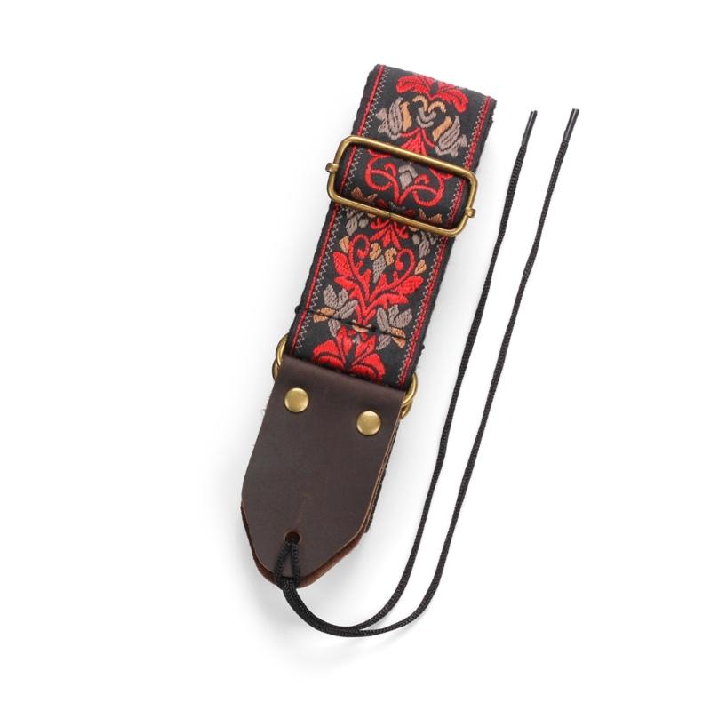 Винтажный цветочный гитарный ремень Регулируемый плечевой ремень для гитары для бас-гитары