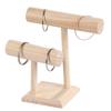 Elegant 2 Layer Wood Bangle Holder Functional Wood Bracelet Jewelry Stand Holder for Home Decors and Store Display