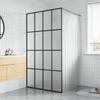 Shower Screen Frosted Tempered Glass 100x195 Cm
