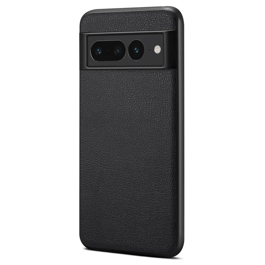 For Google Pixel 7 Pro 5G Case Calf Texture Anti-Scratch PU Leather Phone Back Cover