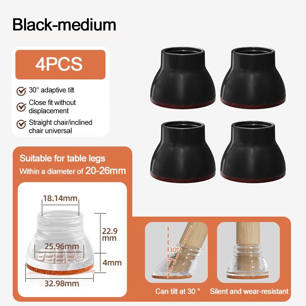 4pcs/set Anti-Scratch Anti-slip Mat Decreases Friction Feet Legs Pads  Household Chair Fittings