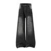 Retro Blue Rivet Design Wide-leg Jeans Men's Summer New American High-waisted Loose and Thin Straight Pants