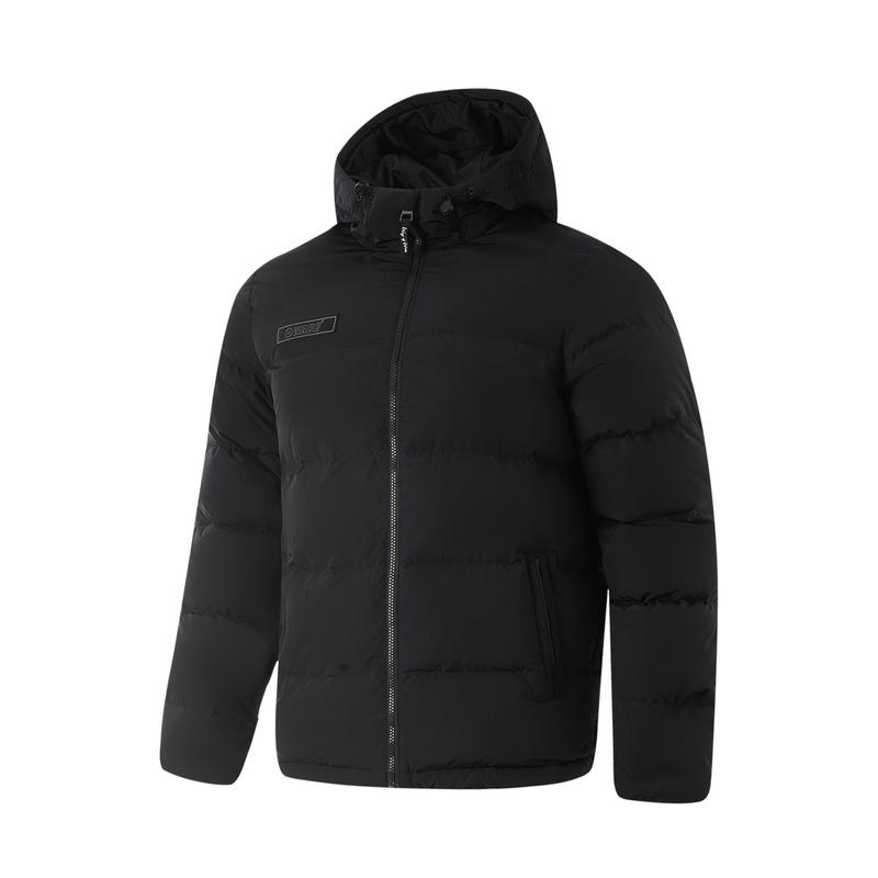 

Li Ning Wade Series Повседневная теплая куртка-пуховик с воротником-стойкой для мужчин, верхняя одежда черного цвета AYMU555-1 M