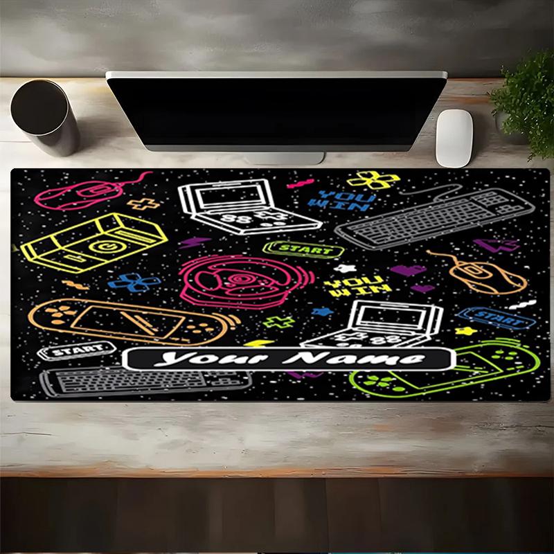 1PC Custom Name Video Game Adventure Mouse pad, keyboard and mouse desk pad, for computer notebook Birthday Gift For Any Room Or Office