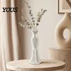 Smooth Line Vase Elegant Dress Shaped Vase, 3D Printed Minimalist Flower Holder, Modern Decorative Romantic Home Decor Bud for Living Room, Entrance,