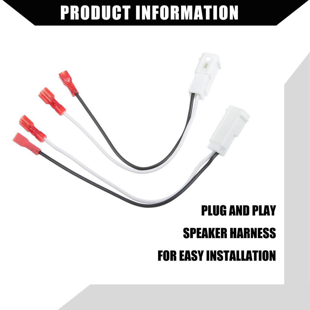 uxcell Speaker Wire Harness Adapter Connector Plug Front Dash Tweeter for Jeep Compatible with Renegade 2015-2020 Durable Plastic White 2pcs