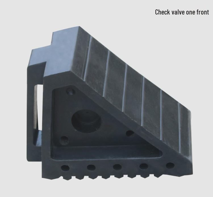 Large Portable Anti-Roll Wheel Chock: Rubber & Wood Stopper for Truck Tires