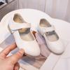 Fashion Versatile Girls' Shoes 2025 Spring New Kids Leather Shoe Simple Girls' Casual Shoes Anti Slip Child Performance Shoe