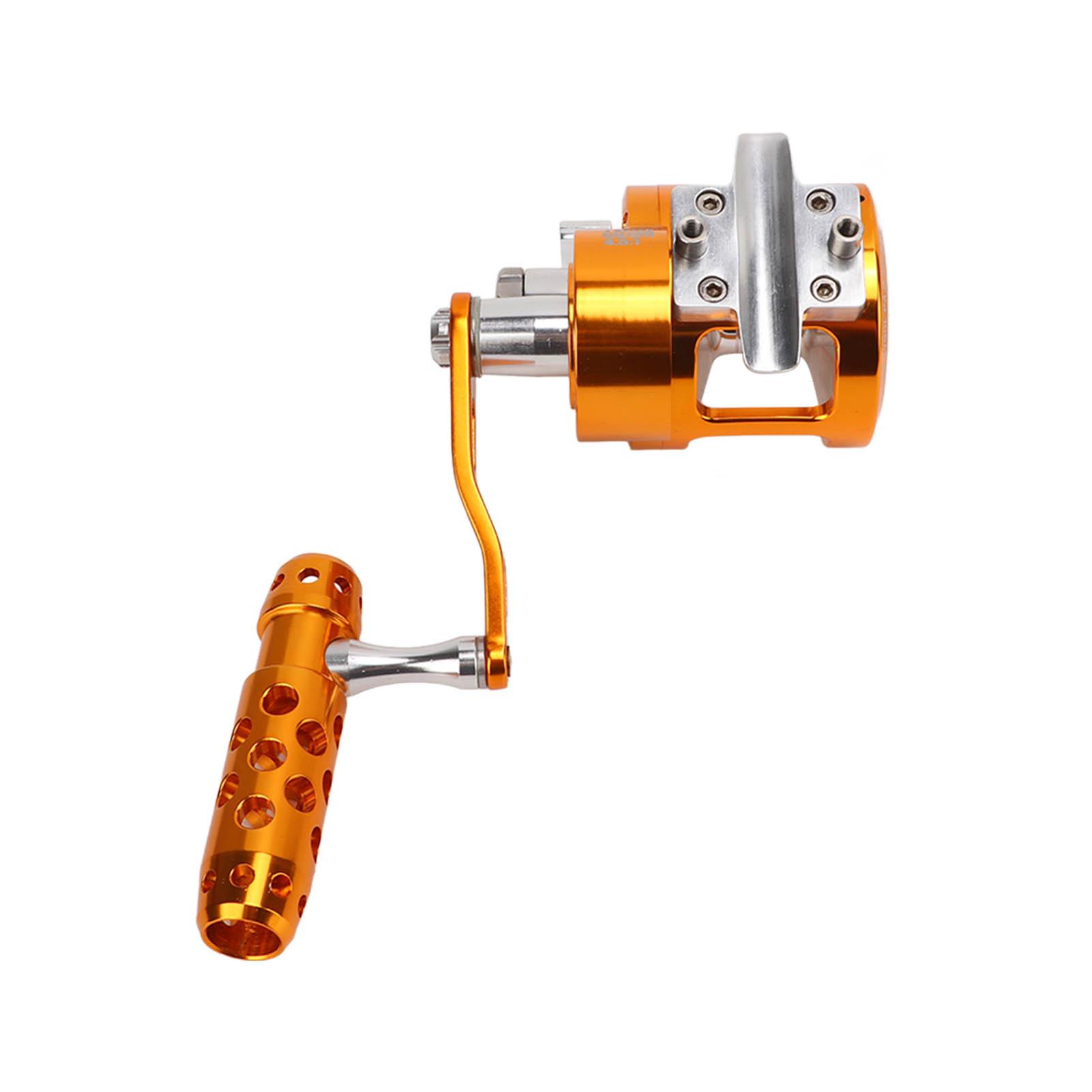 

Алюминиевый сплав Троллинговая рыболовная катушка Морская глубоководная рыболовная катушка Односкоростная бейткастинговая рыболовная катушка SY90L Левая рука