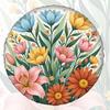 1pc Spare Tire Cover Whimsical Stylized Floral Cluster Weatherproof Dustproof Wheel Protectors Universal Wheel Covers Fit For Tr