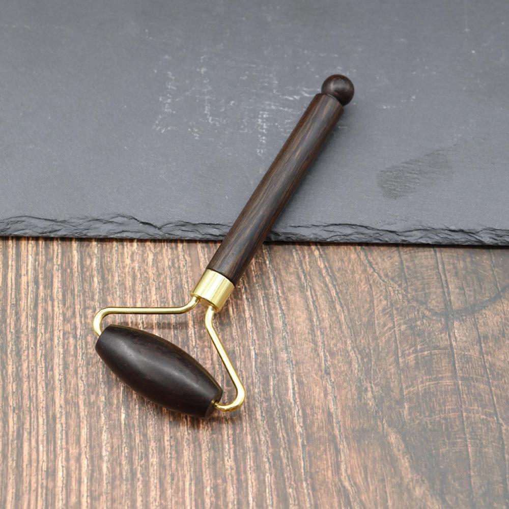 Handcrafted Wooden Massage Roller Face Care Tools Facial Massage Tool with Violetwood Handle Artisanal Massage Accessories