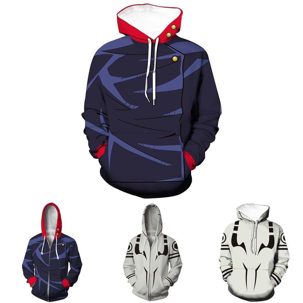Stilvolle Jujutsu Kaisen Hoodies für Herren mit lebhaftem 3D-Druckdesign