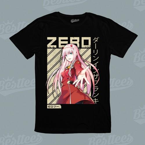 Kids/Men/Women Japanese Anime Darling in the Franxx Zero Two T-Shirt S разноцветный